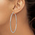 14k White Gold Polished 2x65mm Lightweight Tube Hoop Earrings