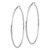14k White Gold Polished 2x65mm Tube Hoop Earrings