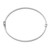 14k White Gold Polished 3.00mm Hinged Oval Bangle Bracelet