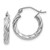 14k White Gold Polished 3.25mm Twisted Hoop Earrings - TC-E2A96E3A-8251