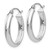 14k White Gold Polished 3.75mm Oval Tube Hoop Earrings - TF-D9EFF6EA-5430