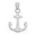 14K White Gold Polished 3-D Anchor Charm - C3-D99FF14B-5194