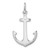 14K White Gold Polished 3-D Anchor Charm - K7-860BBE54-3112