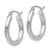 14K White Gold Polished 3mm Lightweight Tube Hoop Earrings - T1-80ECEA64-7421