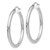 14K White Gold Polished 3mm Tube Hoop Earrings - T8-A23A5E79-2075