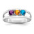 14k White Gold Polished 3-Stone Mothers Ring Mounting - XM-58243183-4281