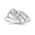 14k White Gold Polished 3-Stone Mothers Ring Mounting - XM-80F7F165-6826