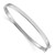 14k White Gold Polished 4.00mm Hinged Oval Bangle Bracelet
