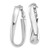 14k White Gold Polished 5mm Twisted Oval Omega Back Hoop Earrings - PR-3534F8DF-9991