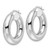 14k White Gold Polished 6mm Hollow Round Tube Round Hoop Earrings