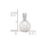 14k White Gold Polished 7-8mm Round White Freshwater Cultured Pearl Pendant