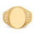 14k 12.0x15.0mm Closed Back Mens Signet Ring