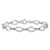 14k White Gold Polished 8.8mm Fancy Twisted Link 7.5 inch Bracelet