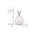 14k White Gold Polished 8-9mm Round White Freshwater Cultured Pearl Pendant