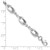 14K White Gold Polished 8mm Fancy Oval Link 7.5 inch Bracelet