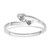 14k White Gold Polished AA Diamond heart ring - Y1-61BB58CE-7792
