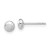 14K White Gold Polished and Diamond-cut 4.5mm Button Post Earrings - TF-B1C3E531-2140
