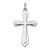 14k White Gold Polished and Satin Cross Pendant