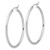 14k White Gold Polished and Satin D/C 2.00mm Hoop Earrings - TC-7810A933-1837