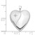 14K White Gold Polished and Satin Diamond Star 20mm Heart Locket