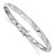 14k White Gold Polished and Satin Diamond-cut 5.00mm Flexible Round Bangle Bracelet