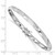 14k White Gold Polished and Satin Diamond-cut 5.00mm Flexible Round Bangle Bracelet