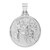 14k White Gold Polished and Satin Hollow Jesus Face Disc Pendant - XR-EE40A78C-1058
