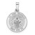 14k White Gold Polished and Satin Hollow St Jude Thaddeus Medal Pendant