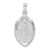 14k White Gold Polished and Satin Solid Miraculous Medal Pendant