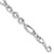 14k White Gold Polished and Textured 8mm Oval Fancy Link 7.75 inch Bracelet