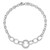14k White Gold Polished and Textured Fancy Link 8 inch Bracelet - SF-FAFF6702-2313
