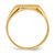 14k 12.5x13.0mm Open Back Mens Signet Ring