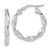 14k White Gold Polished and Textured Twisted Hoop Earrings - TF-67A09580-2691