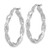 14k White Gold Polished and Textured Twisted Hoop Earrings - TF-BF48E9D8-7880