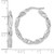 14k White Gold Polished and Textured Twisted Hoop Earrings - TF-BF48E9D8-7880