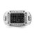 14k White Gold Polished Black and White Sapphire Mens Ring
