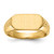 14k 12.5x6.0mm Closed Back Signet Ring
