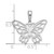 14k White Gold Polished Butterfly Cut-out Pendant