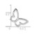14k White Gold Polished Butterfly Diamond Chain Slide - PM-6AF8901B-1819