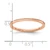 10K Rose Gold 1.2mm Criss-Cross Pattern Stackable Band Size 5.5