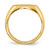 14k 12.5x9.5mm Closed Back Signet Ring