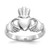 14k White Gold Polished Claddagh Ring - CH-48E752E3-5234