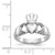 14k White Gold Polished Claddagh Ring - CH-95584361-8438
