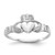 14k White Gold Polished Claddagh Ring - K5-4B5E7AB9-7953