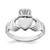14k White Gold Polished Claddagh Ring - R8-F00FF037-8310