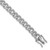 14K White Gold Polished Complete 2.6 carat Diamond Fancy Curb Link 7 inch Bracelet