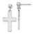 14k White Gold Polished Cross Earrings - K9-711ECFF7-9958