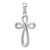 14k White Gold Polished Cross Pendant - D1-B49DCD36-1213