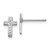 14k White Gold Polished Cross Post Earrings - TC-92E7A15C-2851