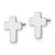 14k White Gold Polished Cross Post Earrings - TE-87B01B22-6322